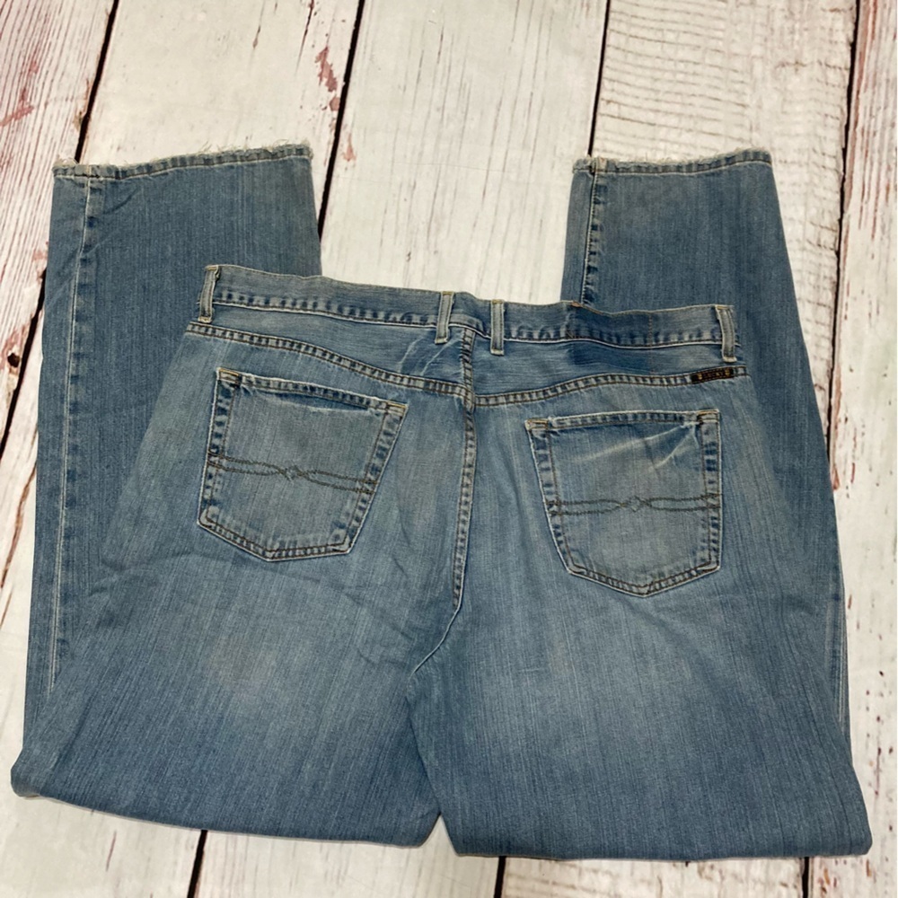 Lucky Brand Dungarees By Gene Montesano  40x32 Trucker Straight Leg Zipper Fly - Picture 2 of 12